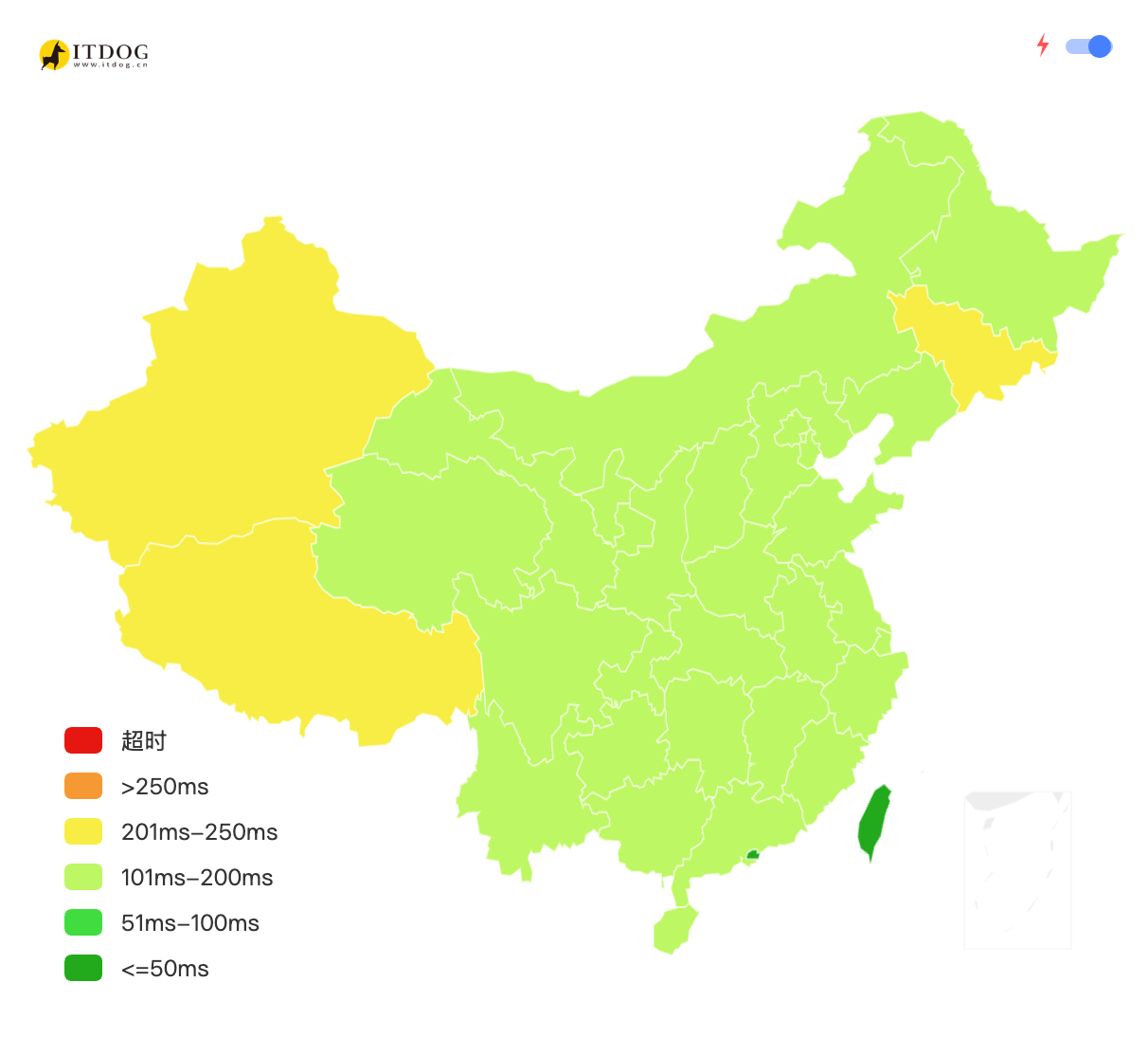 Cloudflare访问速度测试结果